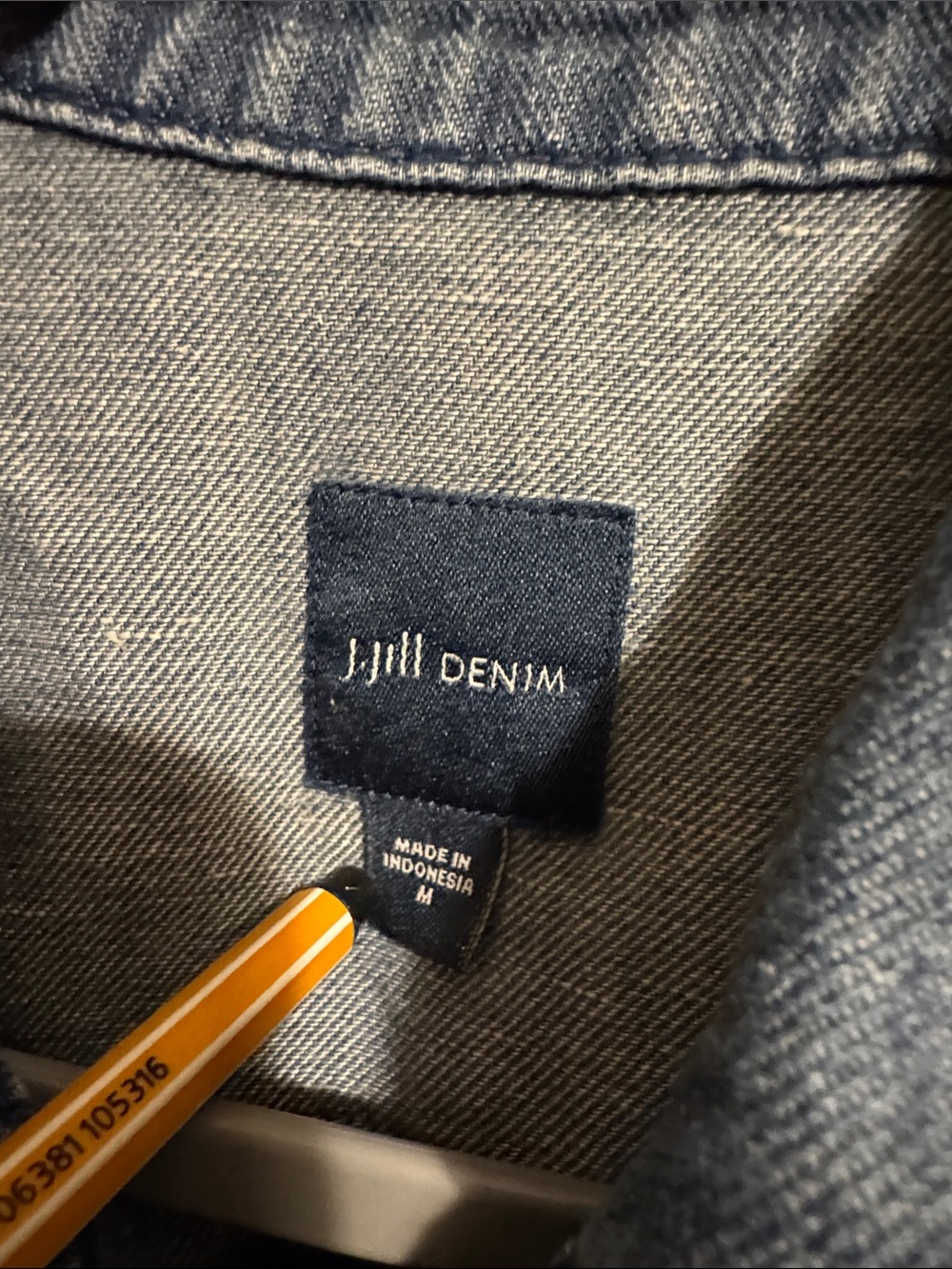 J. Jill Light Blue Denim Jacket with Button Front - Picture 2 of 5